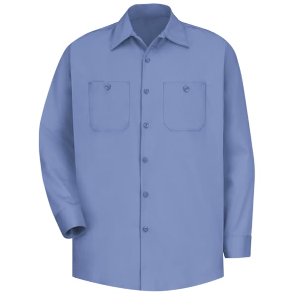 Mns Ls Lt Blue Dp Cotton Workshirt, 3XL