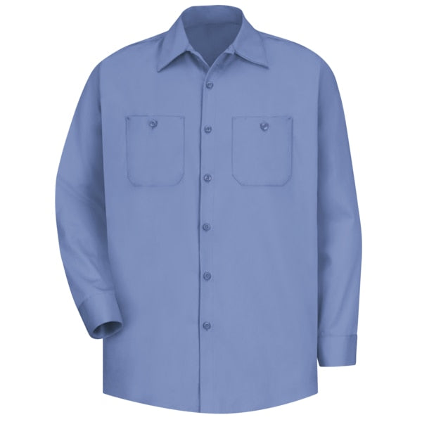 Mns Ls Lt Blue Dp Cotton Workshirt, XXL