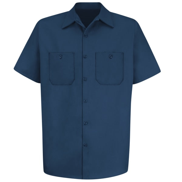 Mns Ss Navy Dp Cotton Workshirt, 4XL