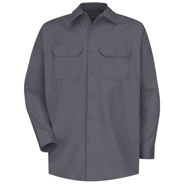 Mns Ls Charcoal Heavy Wt Ctn Shirt, L