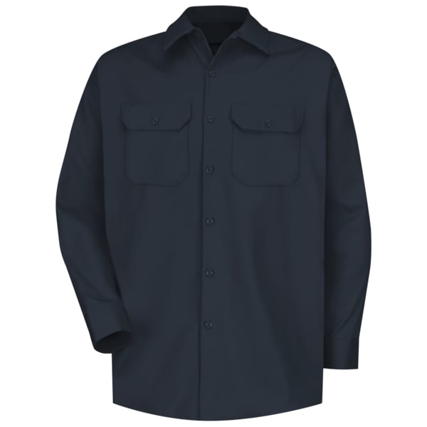 Mns L/S Dk Nv Hvywt. Ctn Wrksht, L