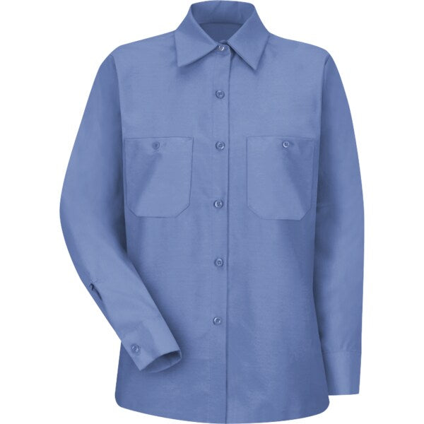 Female L/S Med Blu Workshirt 65/35, XL
