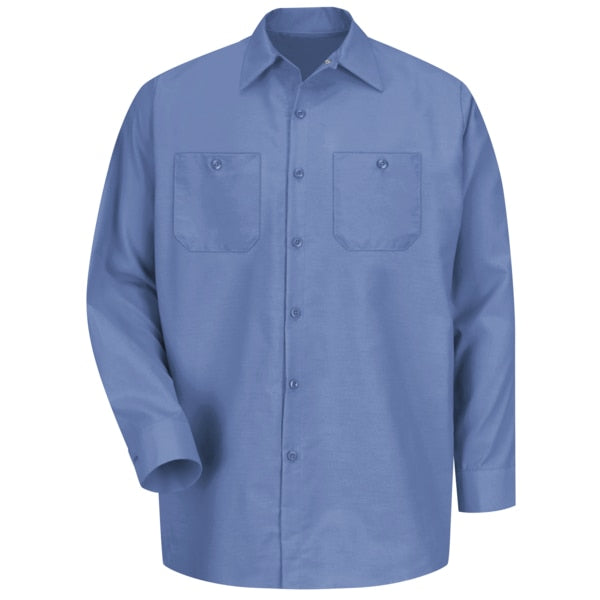 Mens Ls Petrol Blue Work Shirt, XL