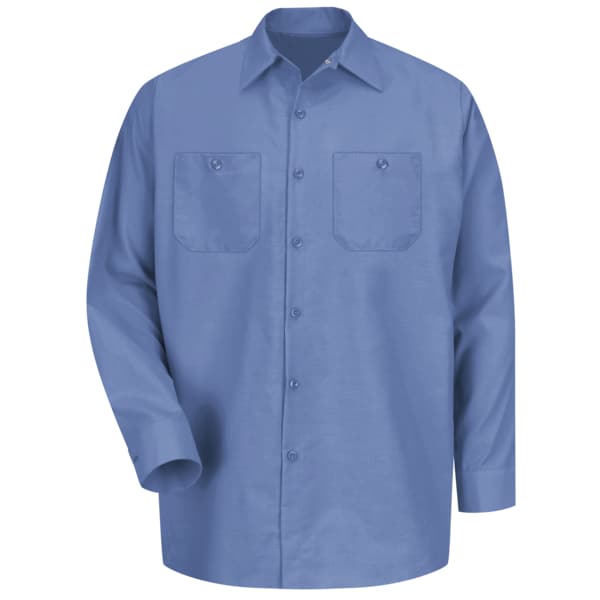 Mens Ls Petrol Blue Work Shirt, L