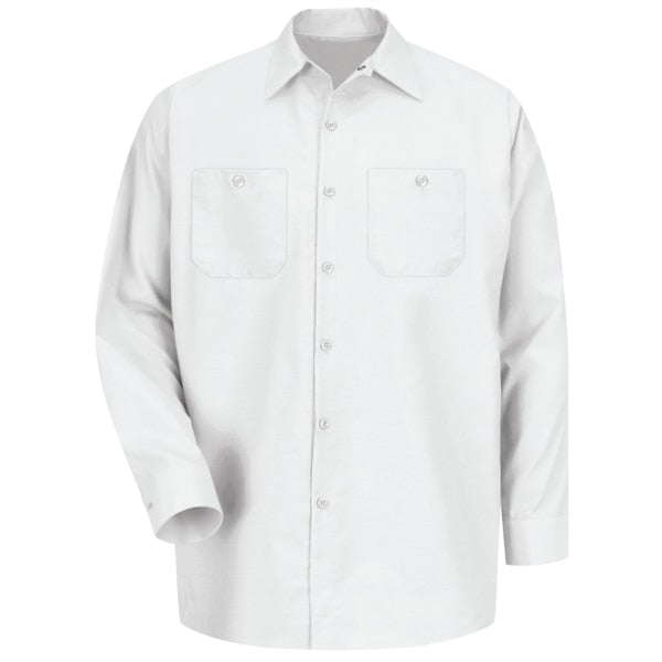 Mens Ls White Poplin Work Shirt, 3XL