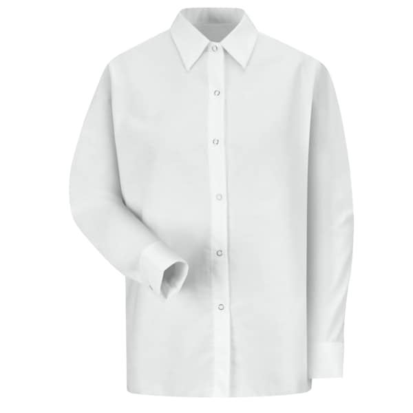 Wmns White Shirt 65/35 Poplin L/Sl, 4XL