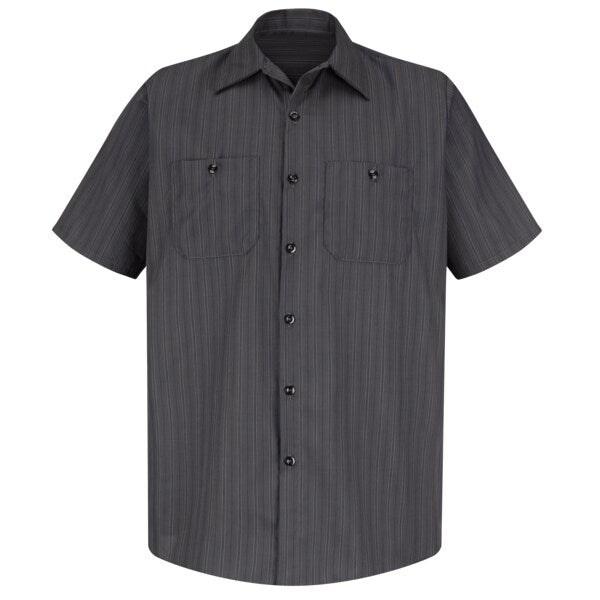 Mns Ss Ch. Gray W/Bl/Wh/Strip Work, 3XL