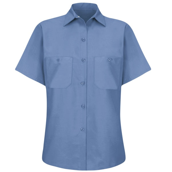 Female S/S Med Blu Workshirt 65/35, XXL