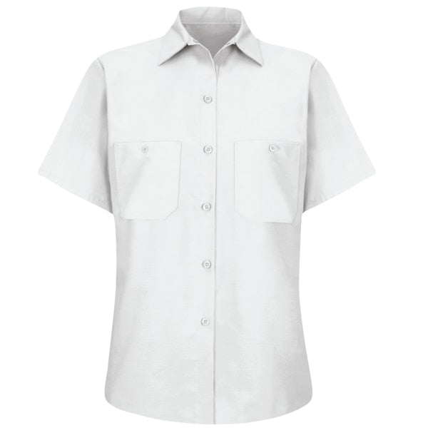 Female S/S White Workshirt 65/35, XXL