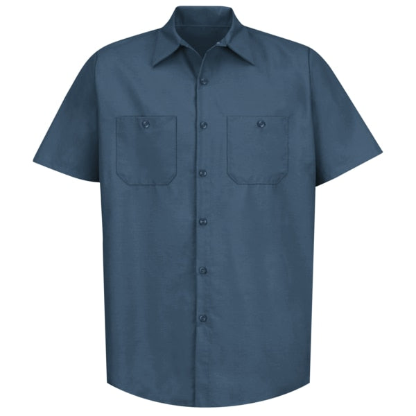 Mens Ss Dk Blue Workshirt, 4XL