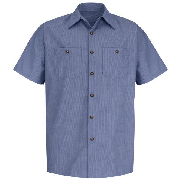Mns Ss Blue/Lt Blue Workshirt, XL