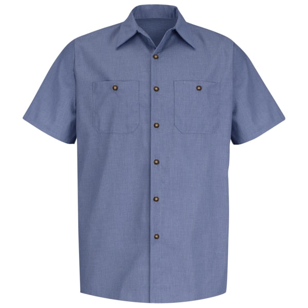 Mns Ss Blue/Lt Blue Workshirt, XXL