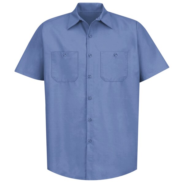 Mens Ss Petrol Blue Work Shirt, M