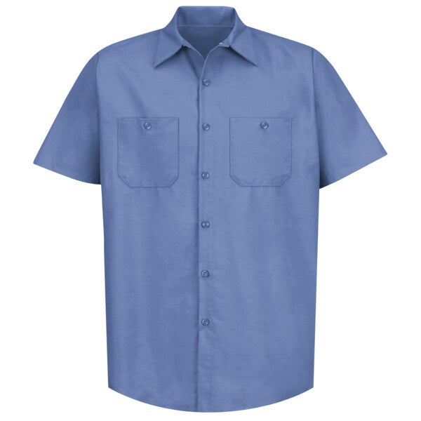 Mens Ss Petrol Blue Work Shirt, 4XL