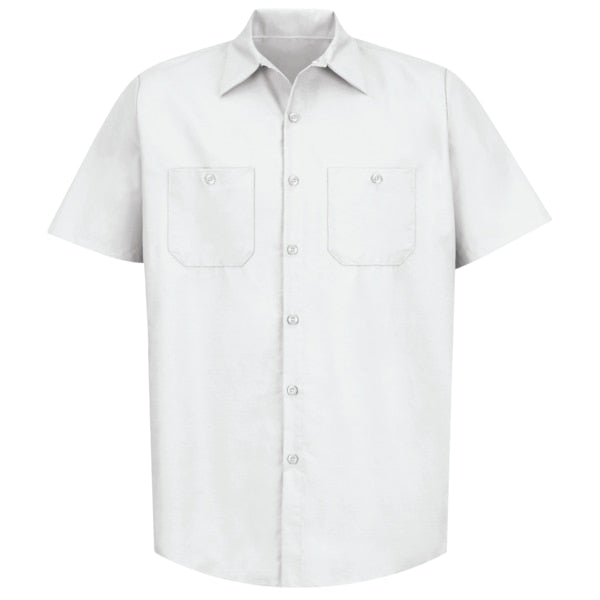 Mens Ss White Poplin Work Shirt, 5XL