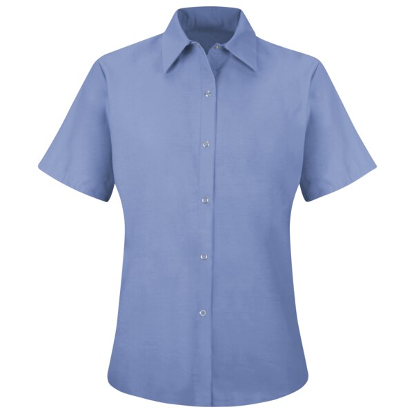 Wmns Lt Blue Shirt 65/35 Poplin S/S, M
