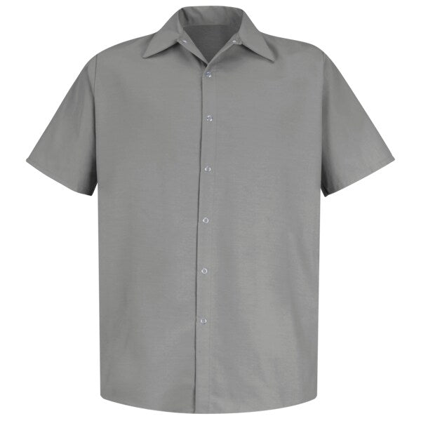 Mens Ss Lt Gray Work Shirt No Pkts, M