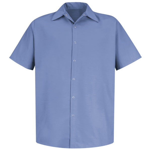 Mens Ss Lt Blue Work Shirt No Pkts, XL