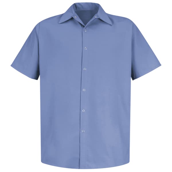 Mens Ss Lt Blue Work Shirt No Pkts, 4XL