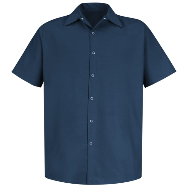Mens Ss Navy Work Shirt No Pkts, S