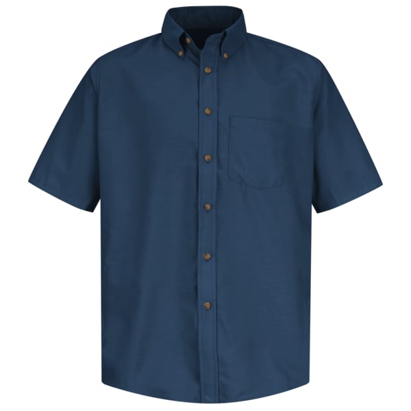 Mns Ss Button Down Poplin Shirt, Nv, S