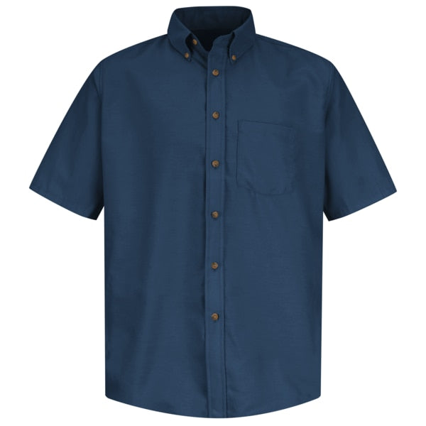 Mns Ss Button Down Poplin Shirt, Nv, XXL