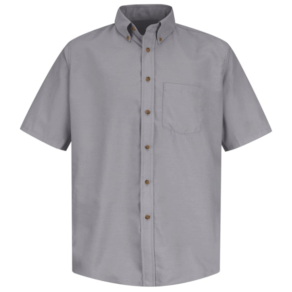 Mns Ss Button Down Poplin Shirt, Sv, M