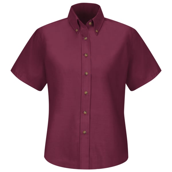 Wms Ss Button Down Poplin Shirt-By