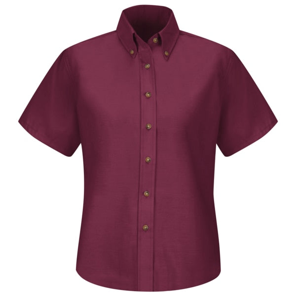 Wms Ss Button Down Poplin Shirt-By
