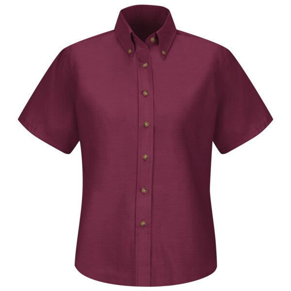 Wms Ss Button Down Poplin Shirt-By