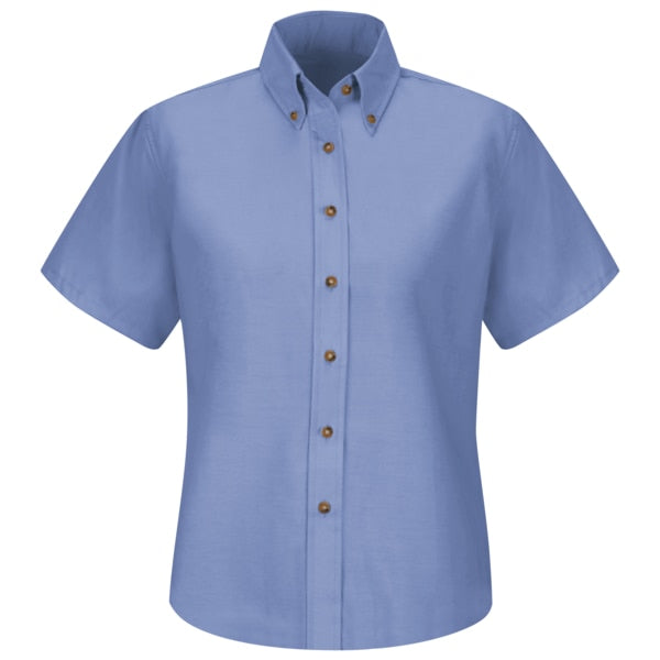 Wms Ss Button Down Poplin Shirt-Lb