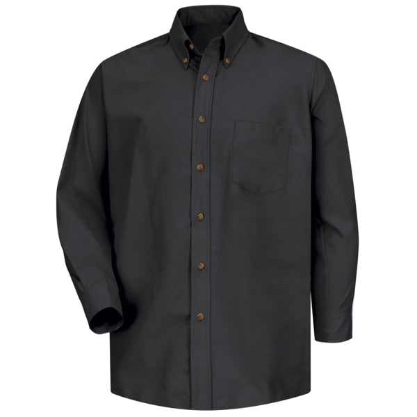 Mns Ls Button Down Poplin Shirt-Bk, 2XL
