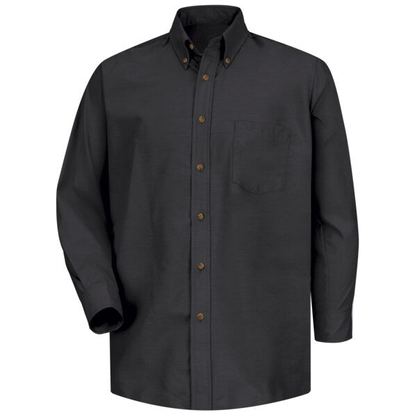 Mns Ls Button Down Poplin Shirt-Bk, M