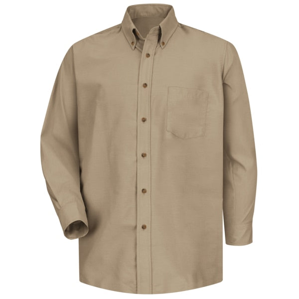 Mns Ls Button Down Poplin Shirt-Kh, M