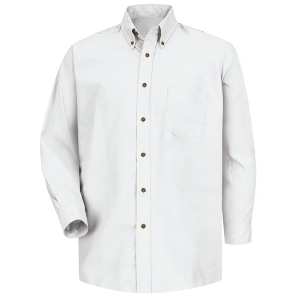 Mns Ls Button Down Poplin Shirt-Wh, 3XL