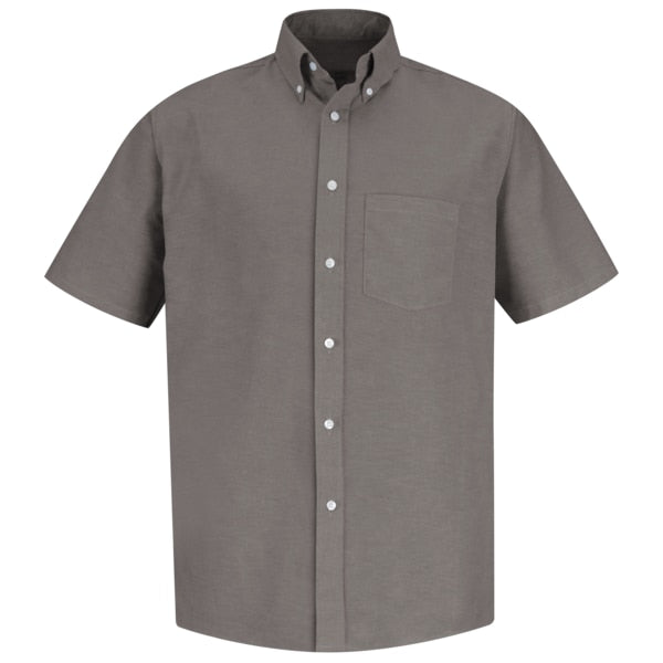 Mens Grey Ss Dress Shirt 60/40