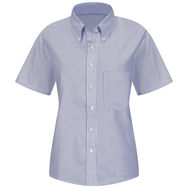 Wmns Blu/Wh Str Drs Shirt 60/40 Oxf