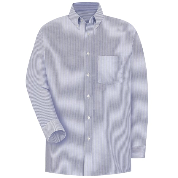Mens Blu/Wh Str Drs Shirt 60/40 Oxf