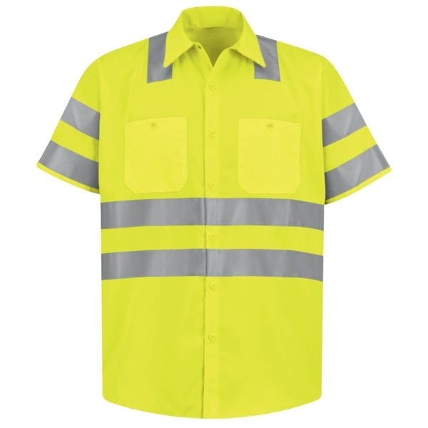 Ss Hi-Viz Workshirt - Ansi Class 3, L