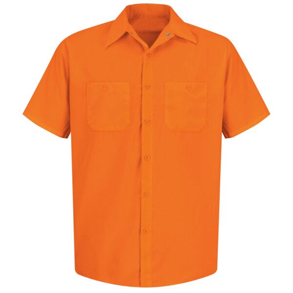 Ss Hi-Vis Orange Workshirt, XXL