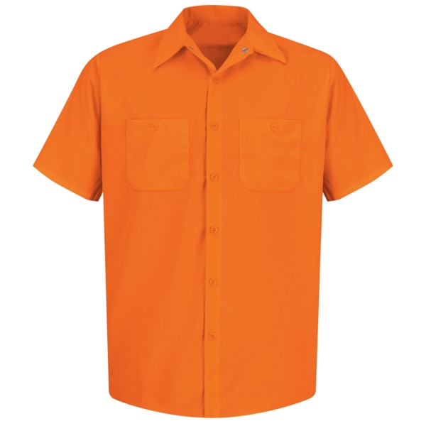 Ss Hi-Vis Orange Workshirt, 3XL