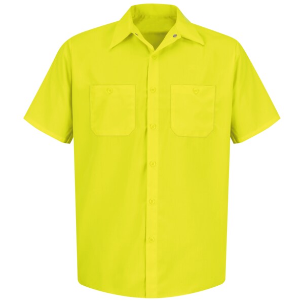 Ss Hi-Vis Yellow Workshirt, XL
