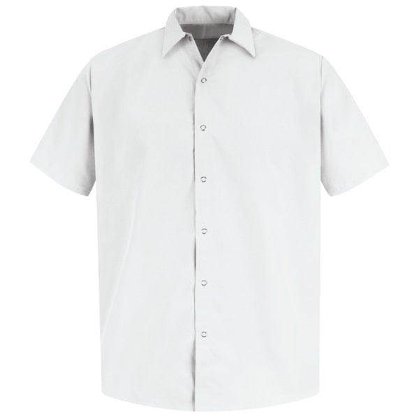 Mns S/S White Polyester Work Shirt, 3XL