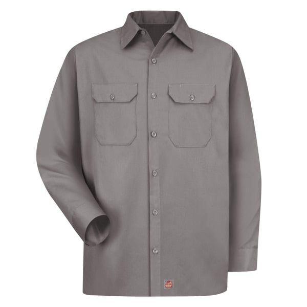 Mens Ls Twill 65/35 Work Shirt-Sv, M