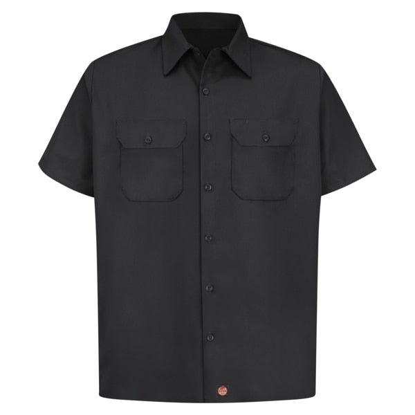 Mens Ss Twill 65/35 Work Shirt-Bk, 4XL
