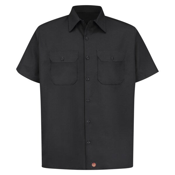 Mens Ss Twill 65/35 Work Shirt-Bk, XXL