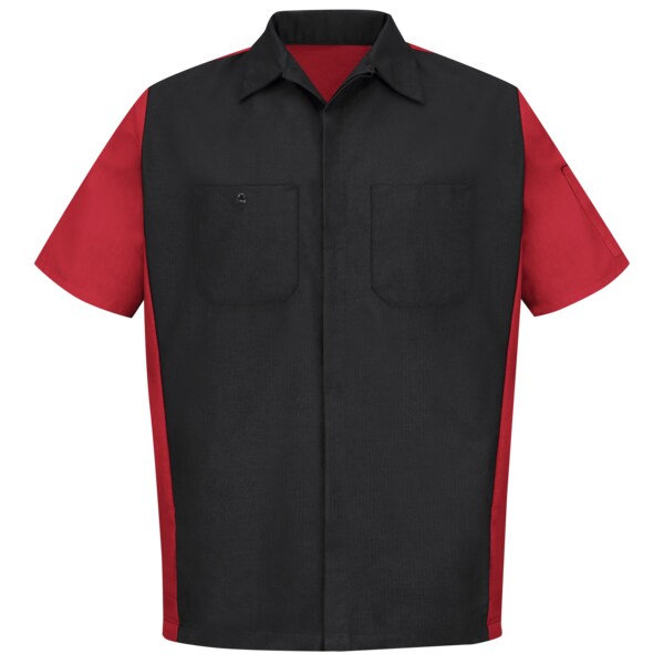 U Ss 65/35 Crew Shirt - Blk/Red, XL
