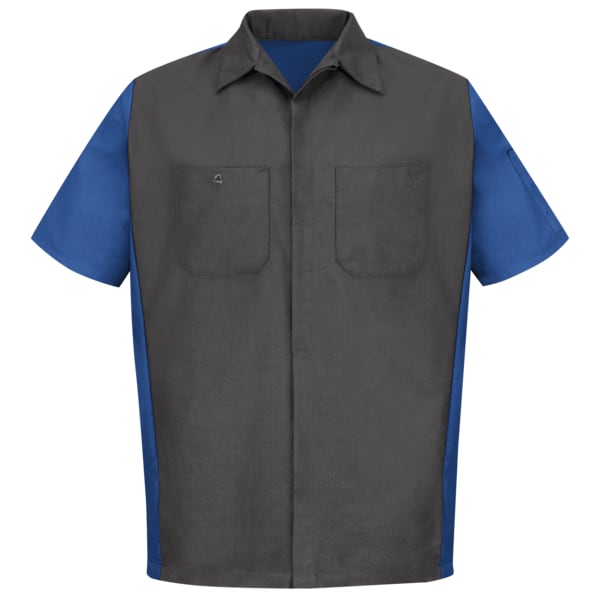 U Ss 65/35 Crew Shirt - Ch/Royal, S