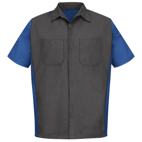 U Ss 65/35 Crew Shirt - Ch/Royal, XXL
