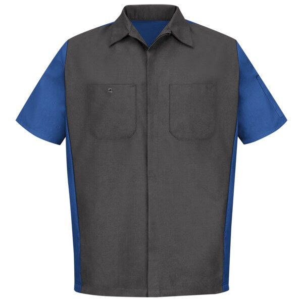 U Ss 65/35 Crew Shirt - Ch/Royal, XXL